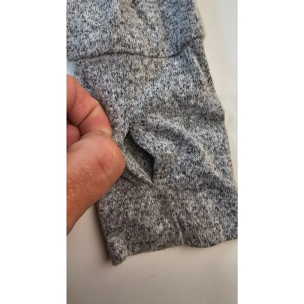 Cato active cold shoulder grey gathered hem cowl neck sz L large stretch comfort